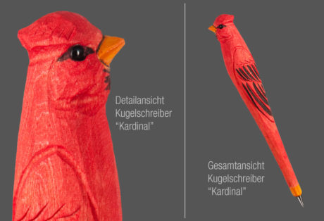 Tier-Kugelschreiber „Kardinal“